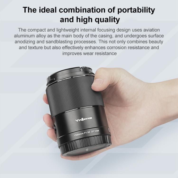 Full Frame Auto Focus Prime Lens for Nikon Z-Mount - YONGNUO YN50mm F1.8Z DA DSM product image