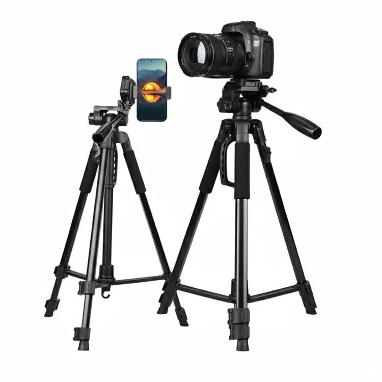 360° Universal Selfie & Live Streaming Tripod with Pan-Tilt Head & Phone Clamp product image