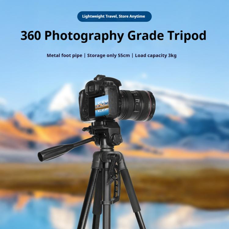 360 Universal Selfie Live Tripod Mount with Head & Phone Clamp, Selfie Live Tripod