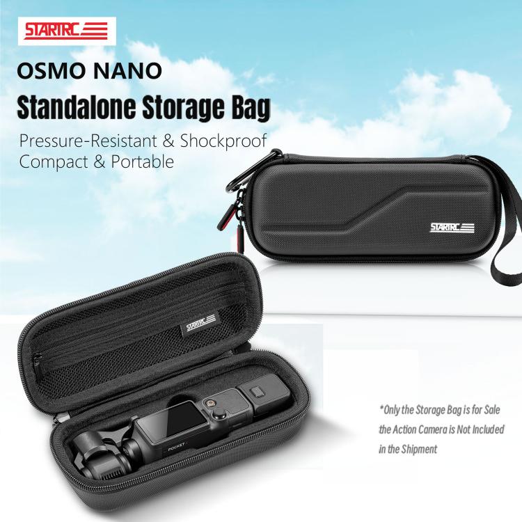 For DJI Osmo Pocket 4 Portable Carrying Case – PU Leather Storage Bag with Hand Strap & Carabiner product image