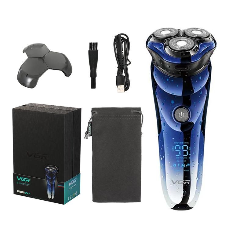 Rotating Three-blade IPX7 Men Electric Shaver
