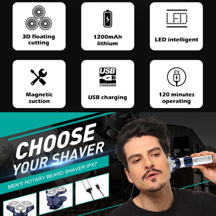 3D Floating Cutting Blade IPX7 Electric Shaver