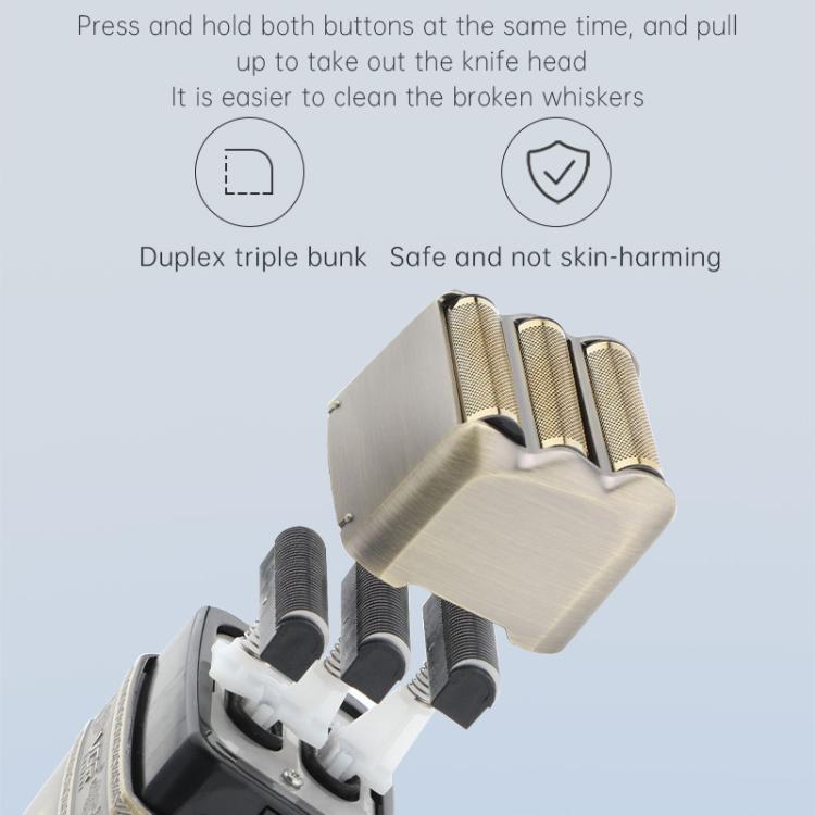 VGR V-335 Retro Digital Display IPX6 Electric Shaver, V-335