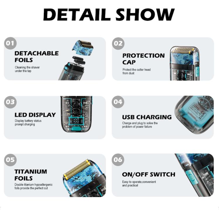 VGR V-352 Double Cutter Head Portable Electric Foil Shaver, V-352