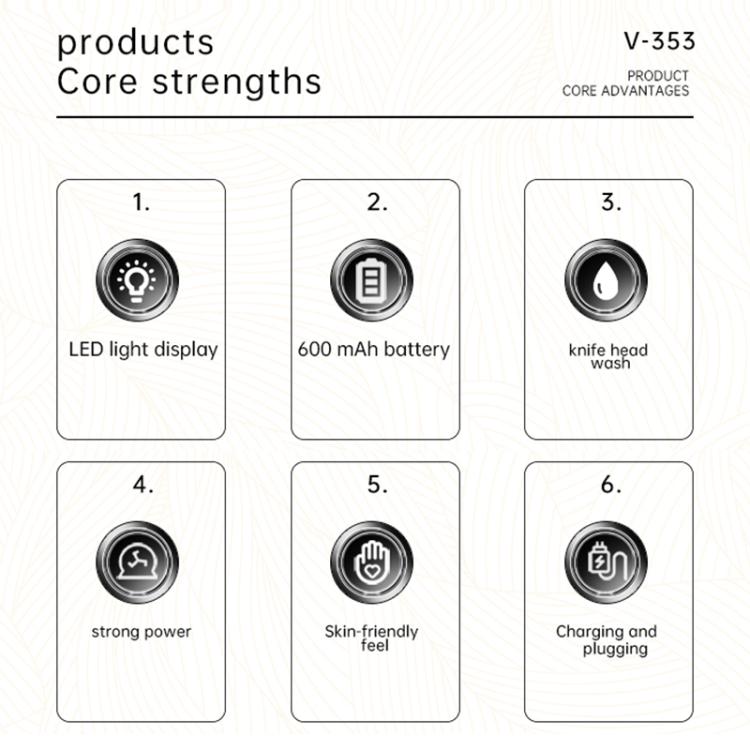 VGR V-353 Floating Cuttter Head Portable Electric Shaver, V-353