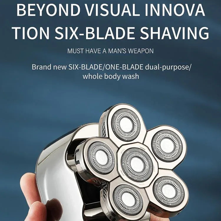 Six Cutter Heads IPX6 Waterproof Electric Shaver product image