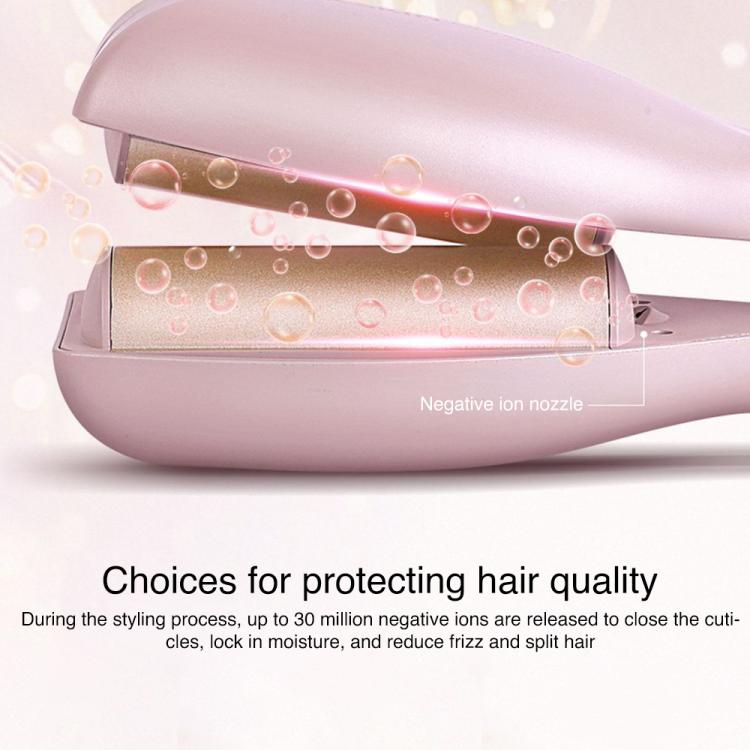 Negative Ion Electric Hair Curler Iron Hair Styling Tool - S-shaped arc groove, double-sided clamping, different