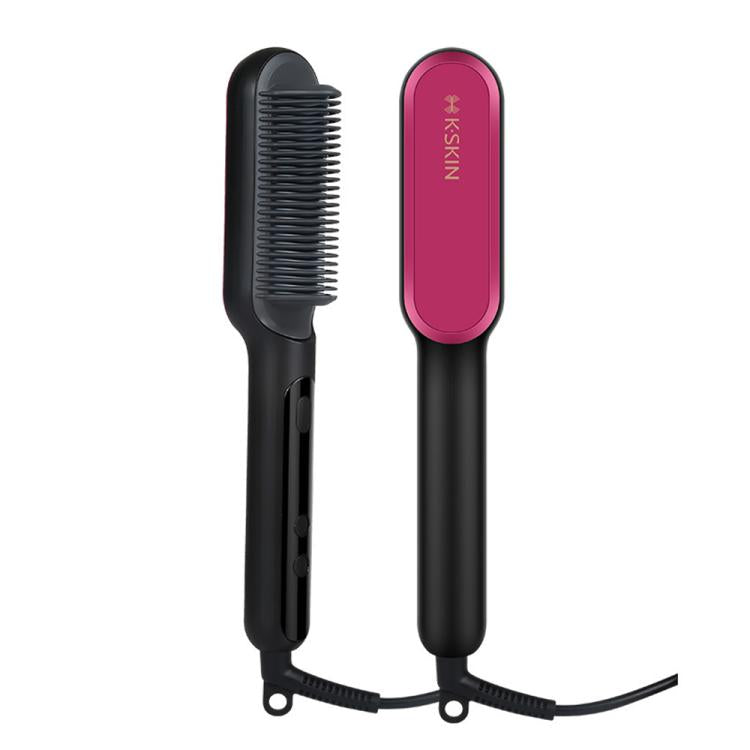 PTC Heating Hair Straightening Curler Comb Iron - One comb for two purposes, more
