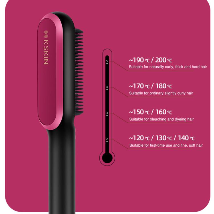 PTC Heating Hair Straightening Curler Comb Iron - One comb for two purposes, more