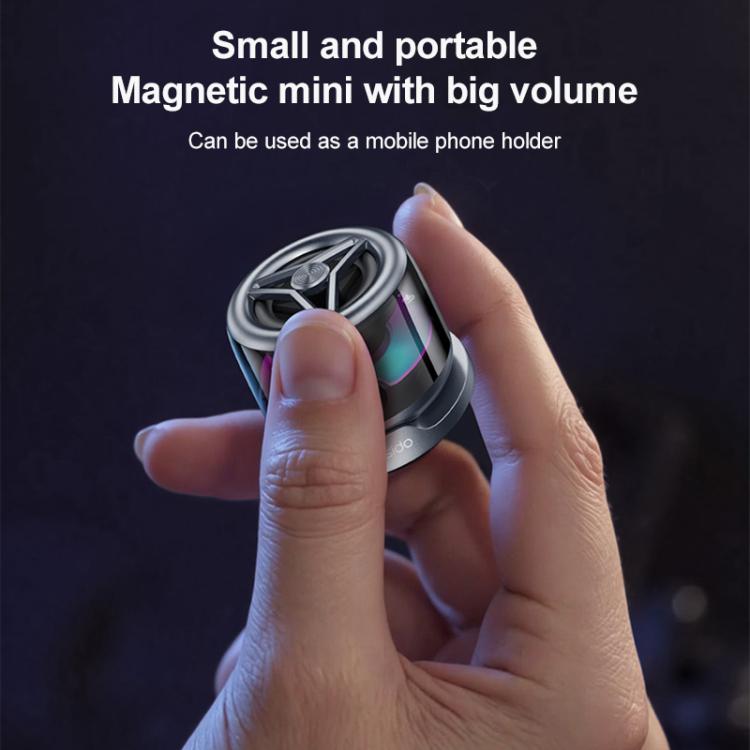 Magnetic Mini Bluetooth Speaker – RGB Lights, 16 N52 Magnets, TWS, 3W - Yesido YSW32