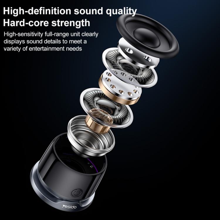 Magnetic Mini Bluetooth Speaker – RGB Lights, 16 N52 Magnets, TWS, 3W - Yesido YSW32