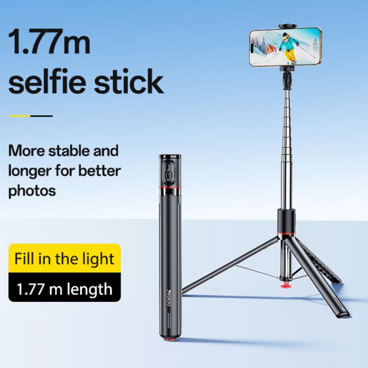 Yesido SF30 Bluetooth selfie stick with foldable tripod and magnetic remote control
