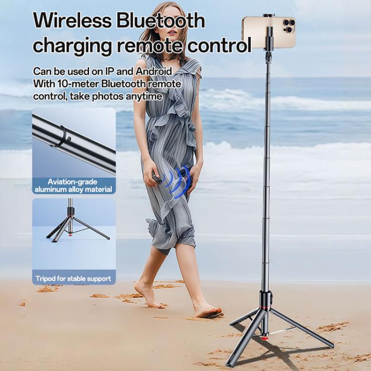 Auto-Open Selfie Stick Tripod – Bluetooth 5.2, Magnetic Remote, Foldable - Yesido SF30