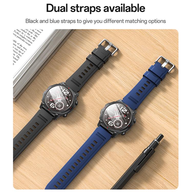 ساعة Yesido IO31 الذكية بشاشة AMOLED مقاس 1.43 بوصة تدعم مكالمات البلوتوث / قياس معدل ضربات القلب، IO31