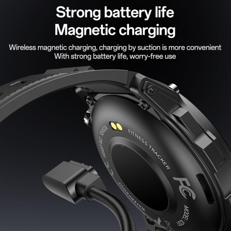 ساعة Yesido IO31 الذكية بشاشة AMOLED مقاس 1.43 بوصة تدعم مكالمات البلوتوث / قياس معدل ضربات القلب، IO31