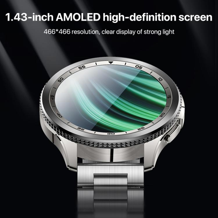 ساعة Yesido IO34 الذكية المعدنية بشاشة AMOLED مقاس 1.43 بوصة تدعم مكالمات البلوتوث