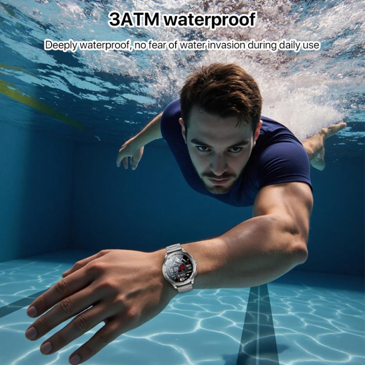 Yesido IO34 metal smart watch with 1.43 inch AMOLED screen, steel band and BT call support
