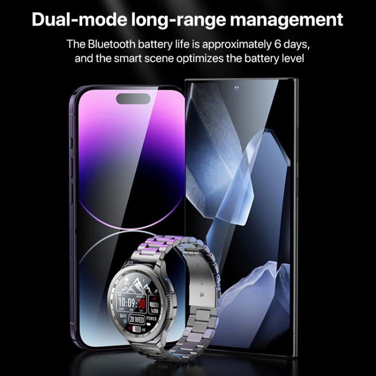 ساعة Yesido IO34 الذكية المعدنية بشاشة AMOLED مقاس 1.43 بوصة تدعم مكالمات البلوتوث