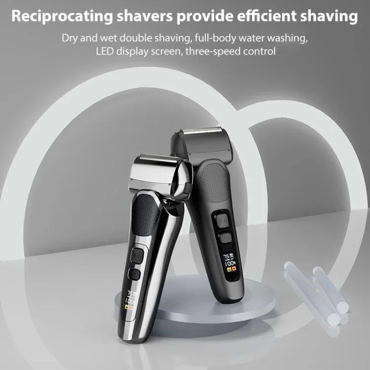 Full Body Washable Electric Shaver with LED Display – Reciprocating 3-Blade, IPX7 product image