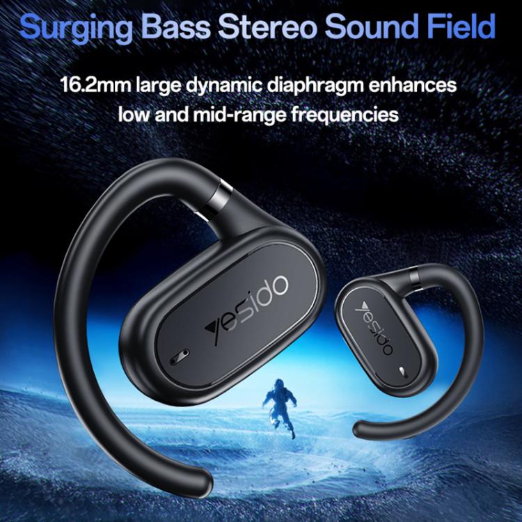 Open-Ear OWS Bluetooth 5.3 Earphones – 16.2mm Driver, IPX5, 600mAh Case - Yesido YSP25