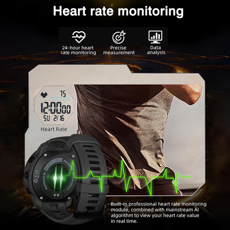 NORTH EDGE MARS 5 Outdoor Smart Sports Watch – Heart Rate, Blood Oxygen, 50M Waterproof