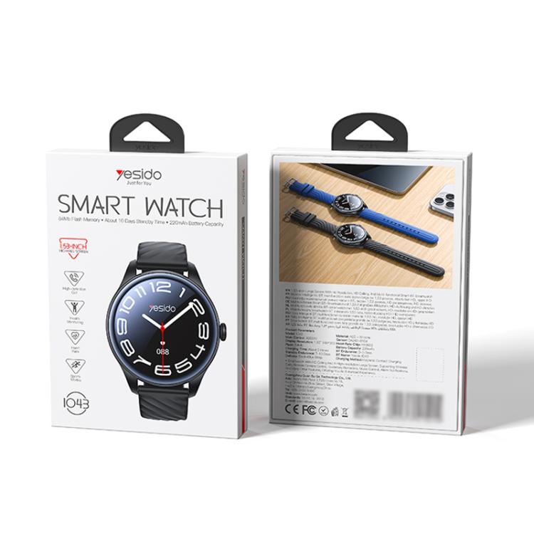 Smart Watch – 1.53" HD Display, Bluetooth Calling, Heart Rate, Dual Straps - Yesido IO43