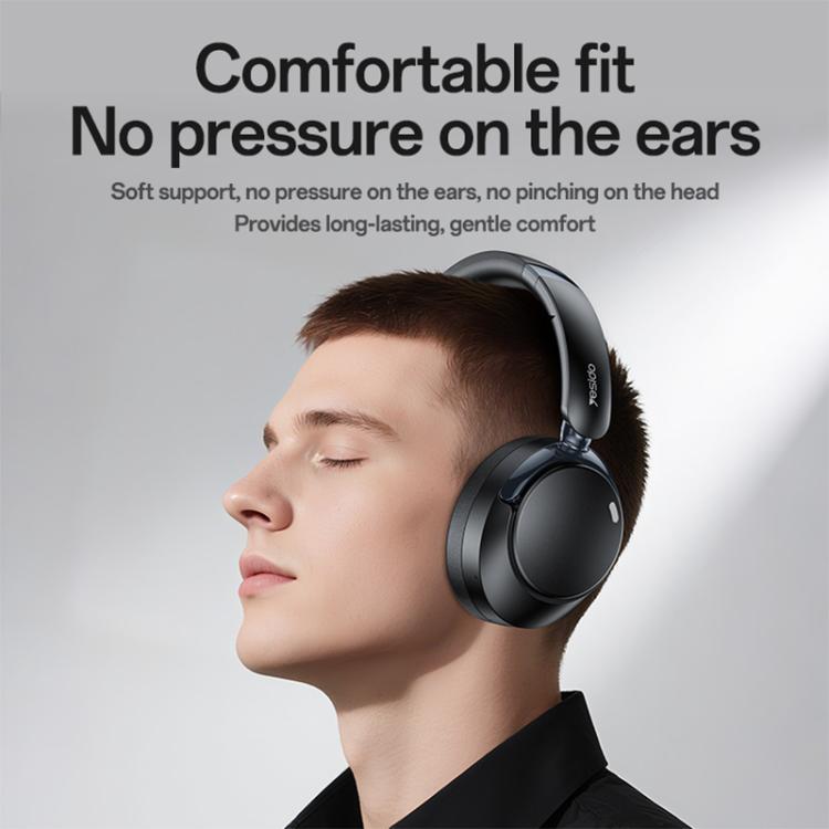 ANC Over-Ear Bluetooth 5.4 Headphones – -45dB Noise Cancellation, 30Hr Battery - Yesido EP11