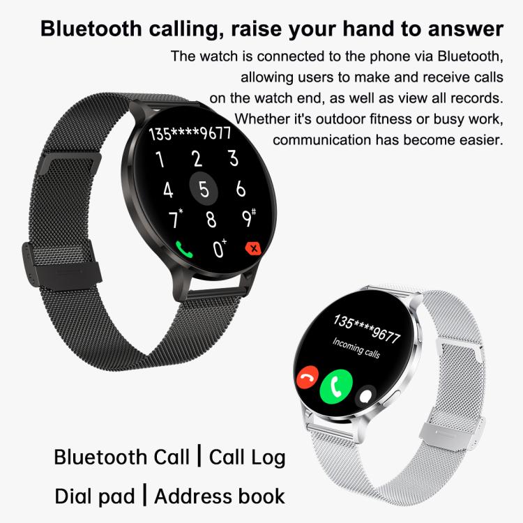 1.75" AMOLED Round Screen, Bluetooth Calling, 150 Sports Modes, IP68, QS07 Smart Watch