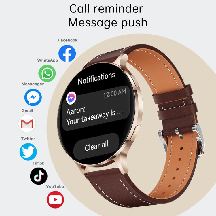 1.75" AMOLED Round Screen, Bluetooth Calling, 150 Sports Modes, IP68, QS07 Smart Watch