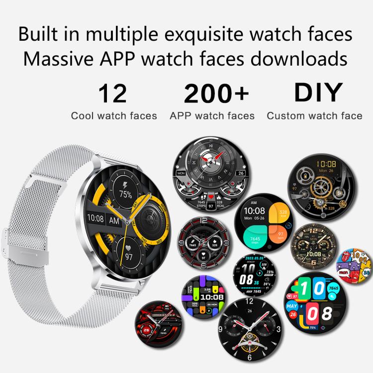 1.75" AMOLED Round Screen, Bluetooth Calling, 150 Sports Modes, IP68, QS07 Smart Watch