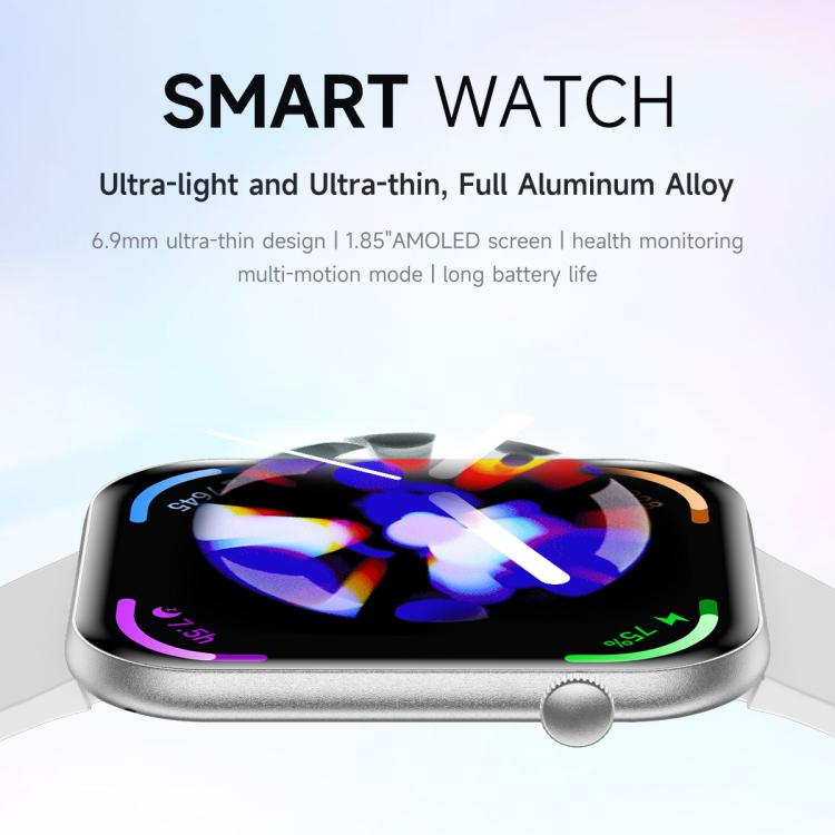1.85 inch AMOLED Screen Ultra-Thin Smart Watch, Support Health Monitoring.