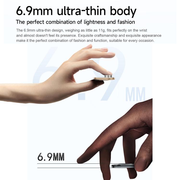 1.85 inch AMOLED Screen Ultra-Thin Smart Watch, Support Health Monitoring.