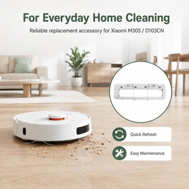 Replacement Accessories for Xiaomi Mijia M30 S Robot Vacuum . – White Main Brush Cover | PartsWorld