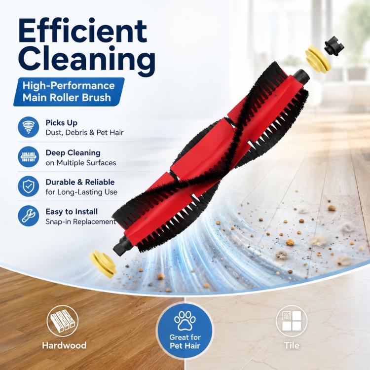 Robot Vacuum Replacement Accessories for Roborock S50 / T4 / T6 / T7 & Xiaomi Mijia 1S – Black Five Star Side Brush | PartsWorld