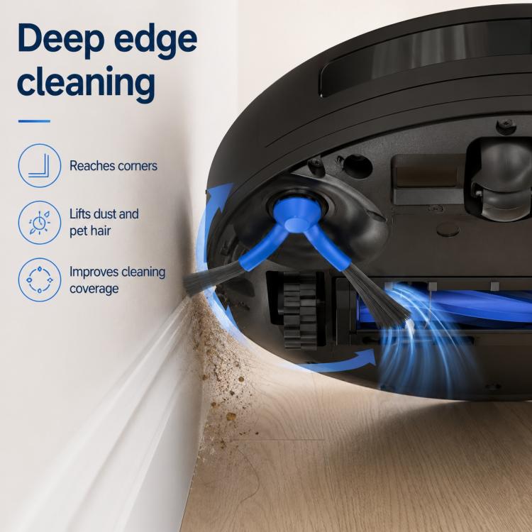 Replacement Accessories for Ecovacs DEEBOT T80 / X8 Pro OMNI Robot Vacuum Cleaner, Side Brush, Roller Mop, Striped Roller Mop, Blue Striped Roller Mop, Activated Carbon Filter, Filter – Activated Carbon Filter | PartsWorld