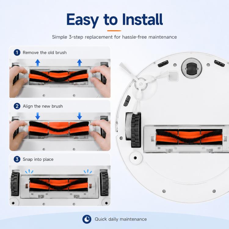 For Xiaomi Mijia Omni Robot Vacuum Mop B101CN / 1S / 2 / 2S Replacement Parts, Main Brush, Dual White Side Brush, Dual Black Side Brush, Dual Filter, Thick Striped Mop Pad, Grey Striped Mop Pad, Grey Fine Mop Pad, White Fine Mop Pad, Blue Striped Mop P... – White Fine Mop Pad | PartsWorld