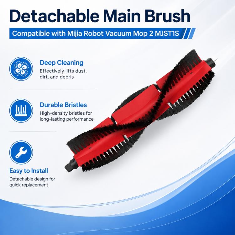 For Xiaomi Mijia Robot Vacuum Mop 2 MJST1S Replacement Parts, Detachable Main Brush, Dual White Side Brush, Dual Black Side Brush, Dual Filter, Filter-Free Dust Box, Mop Pad – Dual Black Side Brush | PartsWorld