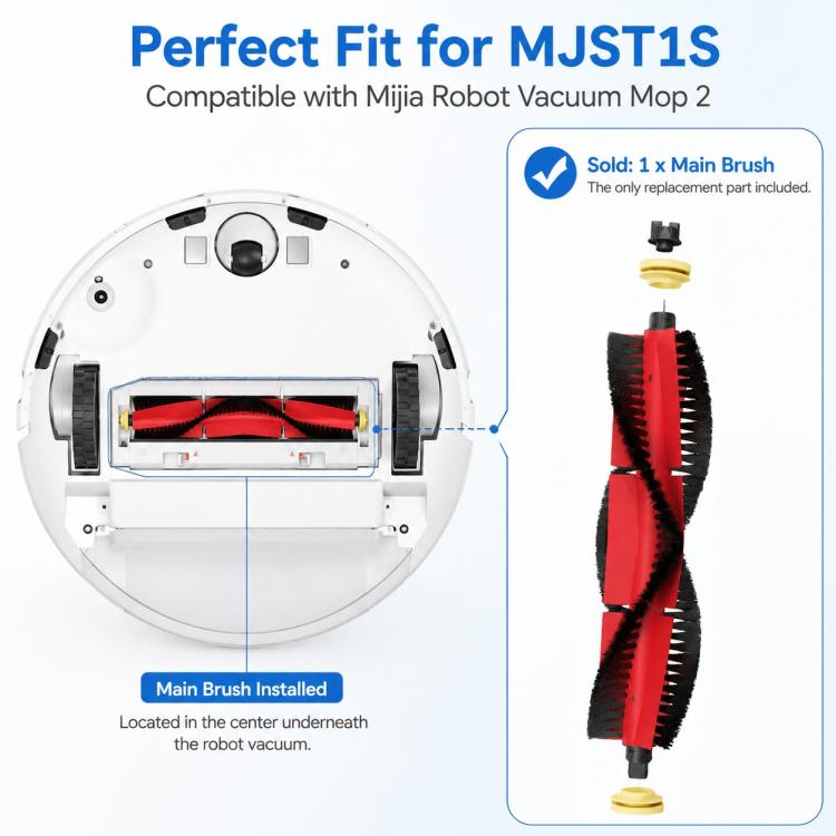 For Xiaomi Mijia Robot Vacuum Mop 2 MJST1S Replacement Parts, Detachable Main Brush, Dual White Side Brush, Dual Black Side Brush, Dual Filter, Filter-Free Dust Box, Mop Pad – Filter-Free Dust Box | PartsWorld