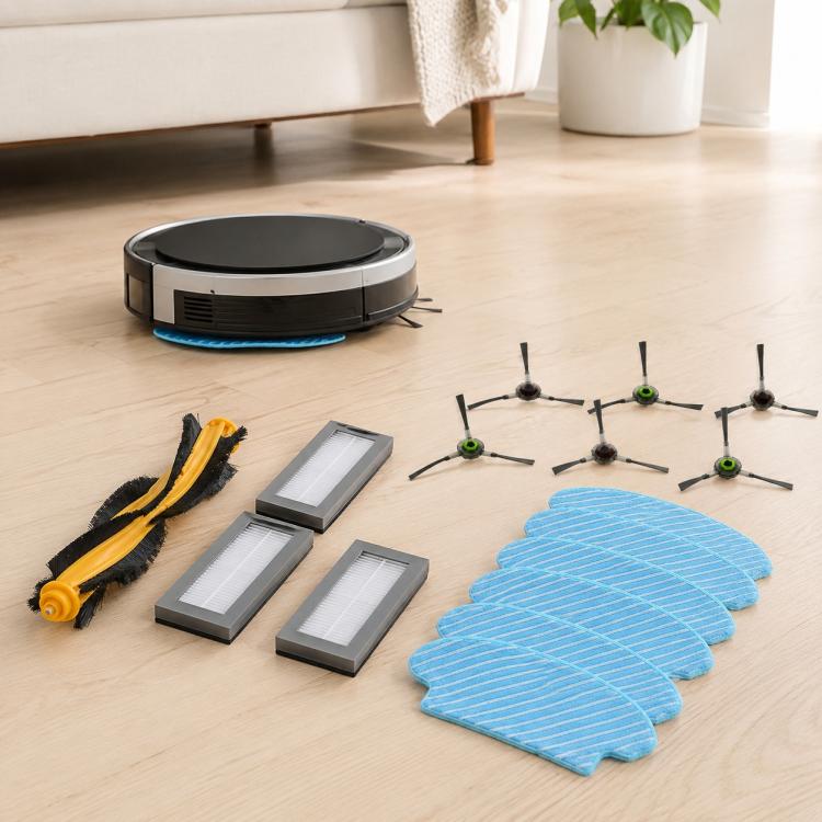 For Ecovacs DEEBOT DD35 / DD56 / DD33 / DD37 Replacement Parts, Main Brush, Dual Side Brush, Filter+Sponge, Mop Pad, 13pcs Combo, 15pcs Combo, Main Brush Cover | PartsWorld