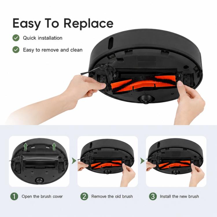 For Xiaomi Robot Vacuum X10 Plus / X20 Plus / S20 / S20 Plus / S10 / S10 Plus / S10 Pro Replacement Parts, Grey Orange Main Brush, Black Orange Main Brush, Rubber Roller Brush, Main Rubber Brush Cover, Main Brush Cover, Grey Side Brush, White Side Brus... – White Side Brush | PartsWorld