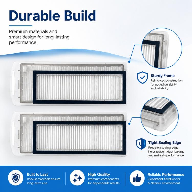 For Narwal J1 / J2 Robot Vacuum Cleaner Replacement Parts, Dual Magnetic Filters, White Full-Fiber Mop Pad, Grey Full-Fiber Mop Pad, Blue Striped Mop Pad, White Striped Mop Pad, 6pcs Combo – White Striped Mop Pad | PartsWorld