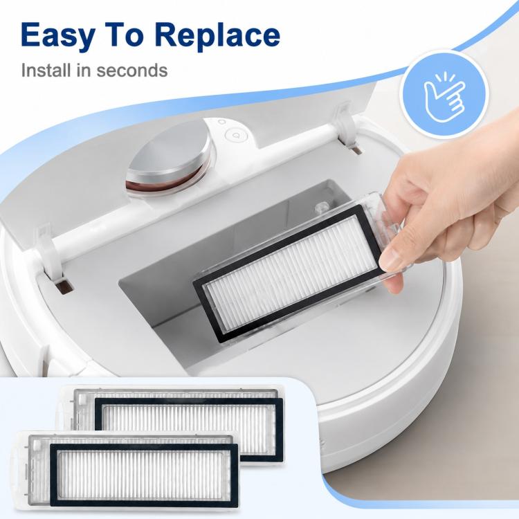 For Narwal J1 / J2 Robot Vacuum Cleaner Replacement Parts, Dual Magnetic Filters, White Full-Fiber Mop Pad, Grey Full-Fiber Mop Pad, Blue Striped Mop Pad, White Striped Mop Pad, 6pcs Combo – 6pcs Combo | PartsWorld