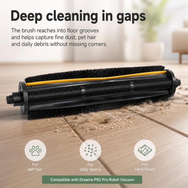 For Dreame P50 Pro Robot Vacuum Cleaner Replacement Parts, Hair Cutting Roller Brush, Main Brush, Main Rubber Brush Cover, Mop Pad, Dust Bag, Activated Carbon Dust Bag, Filter, Side Brush – Activated Carbon Dust Bag | PartsWorld