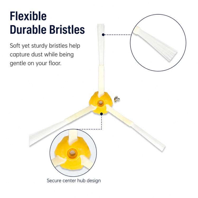 For iRobot 7 Series / 6 Series / 5 Series Robot Vacuum Cleaner Replacement Parts, For iRobot 7 Series / 6 Series / 5 SeriesTriangle Side Brush, For iRobot 7 Series / 6 Series / 5 Series Hexagonal Side Brush | PartsWorld