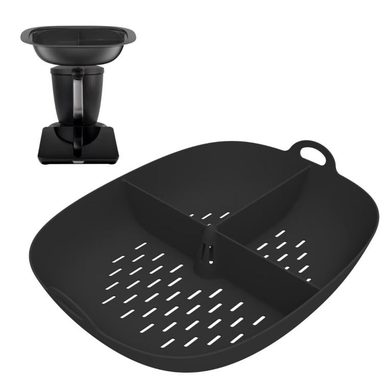 Silicone Divided Steamer Tray for Thermomix TM7 – Grey & Black