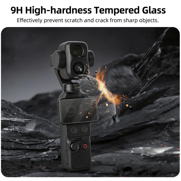 Tempered Glass Film For DJI Osmo Pocket 4P / 4 / 3, Screen & Remote Film 2 Sets, Screen & Remote Film, Screen Film 2pcs, Screen Film | PartsWorld