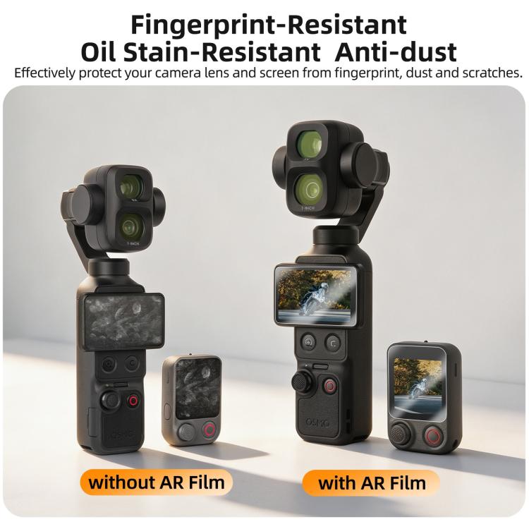Tempered Glass Film For DJI Osmo Pocket 4P / 4 / 3, Screen & Remote Film 2 Sets, Screen & Remote Film, Screen Film 2pcs, Screen Film | PartsWorld