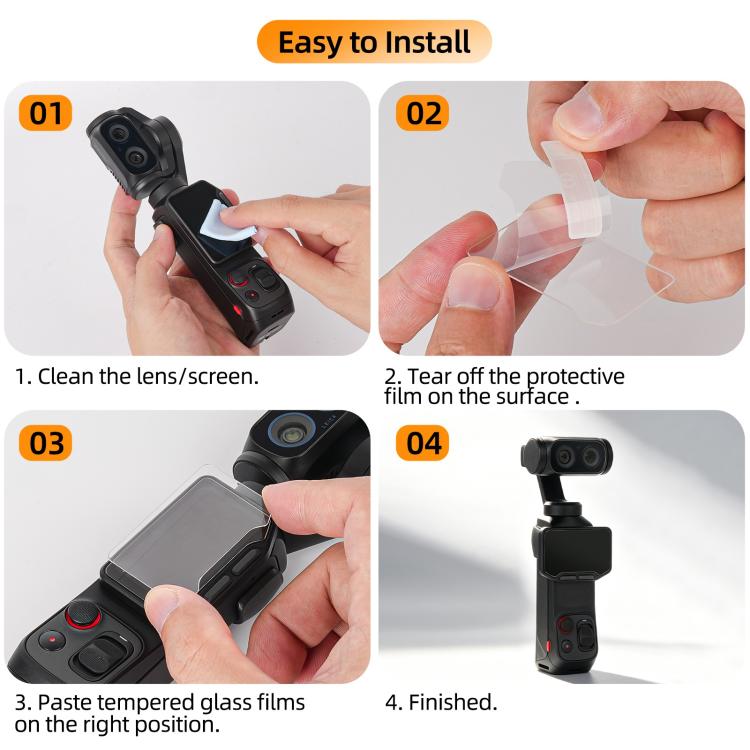 Lens Screen Protector Tempered Glass Film, For Insta360 Luna Ultra | PartsWorld