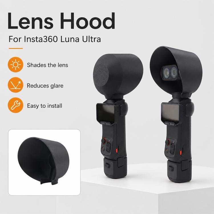 Compatible Lens Hood Anti-Glare Sun Shade Protective Cover for Insta360 Luna Ultra