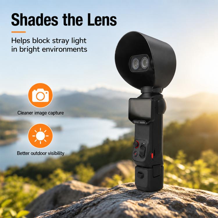 Compatible Lens Hood Anti-Glare Sun Shade Protective Cover for Insta360 Luna Ultra